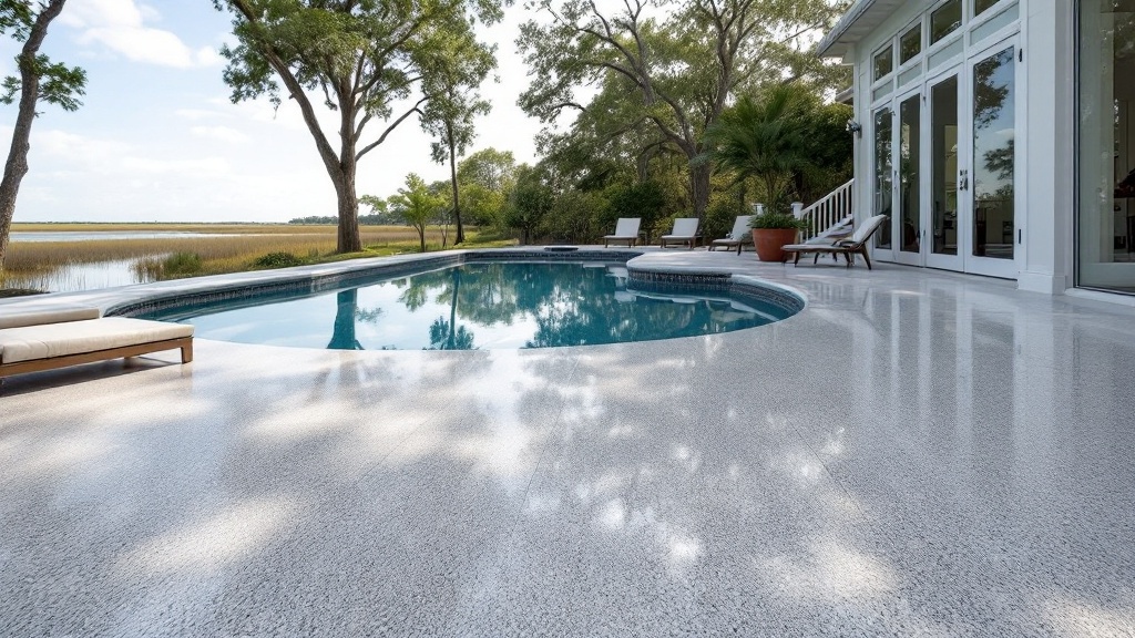 Pool deck coating in coastal climate